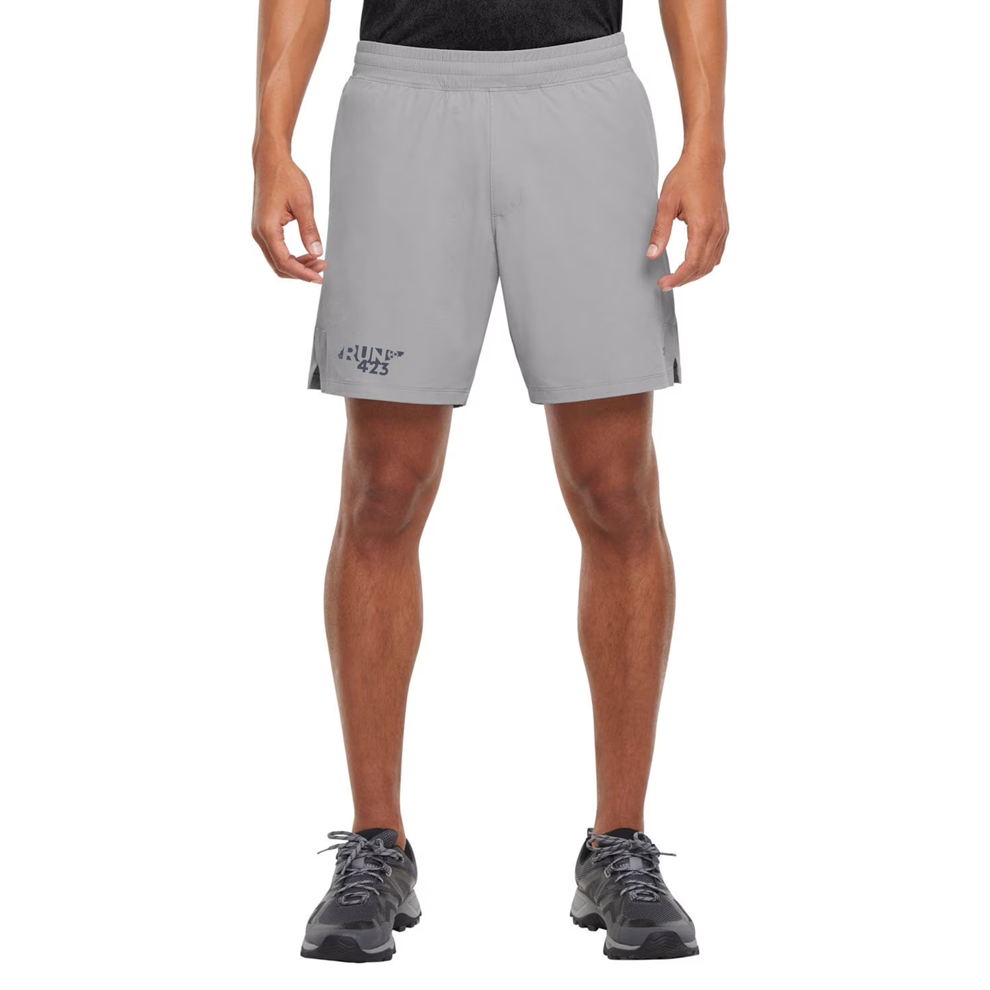 Run423 Men’s Performance Active Shorts (Gray)